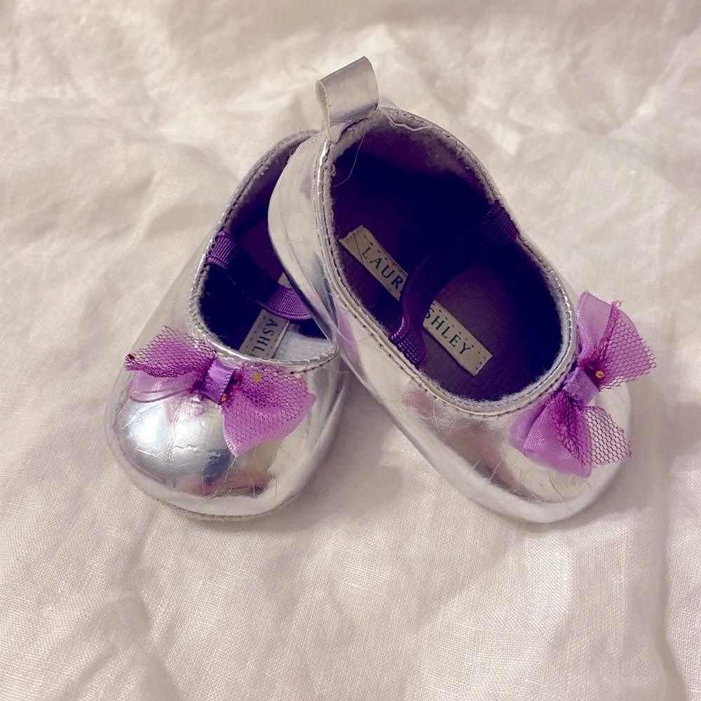 Laura Ashley silver and purple shoes